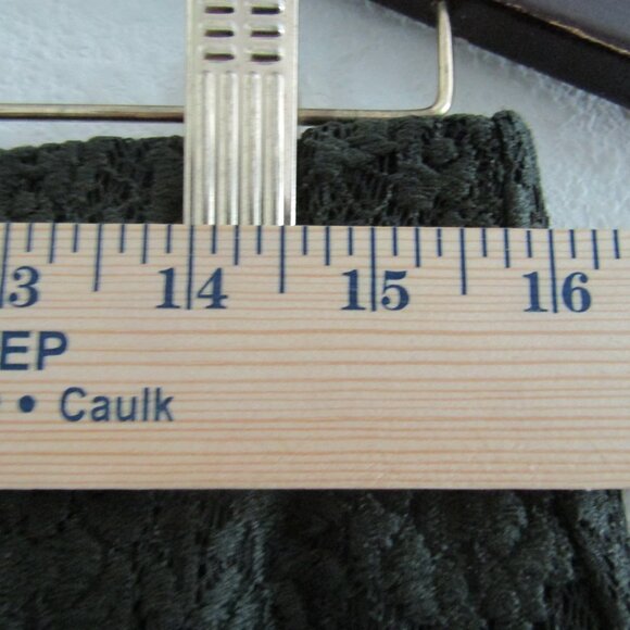 Ann Taylor Pencil Skirt 10 Petite Green Floral Lace Feminine Classic Business - Picture 11 of 12